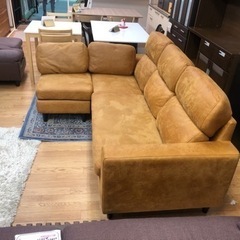 【リサイクルサービス八光　田上店　配達・設置OK】RELAXFORM 3人掛け　シェーズロングソファー
