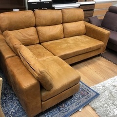 【リサイクルサービス八光　田上店　配達・設置OK】RELAXFORM 3人掛け　シェーズロングソファー