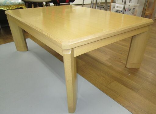 こたつテーブル 幅105cm 長方形 リビング テーブル こたつ 通年使える カーボンフラットヒーター付 シンプル デザイン センターテーブル インテリア 送料無料 R092 長方形木調 こたつ、幅105cm 美品 家具調コタツ・こたつ長方形