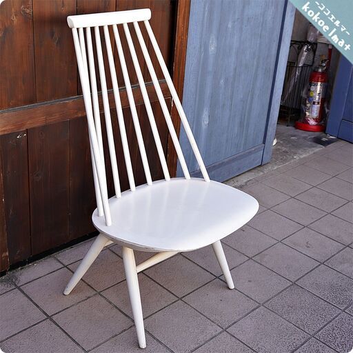 Edsby Verken社のIlmari Tapiovaara(イルマリ・タピオヴァーラ)デザインMademoiselle Chair(マドモアゼル チェア)。北欧の美しいフォルムのラウンジチェア。①CA105