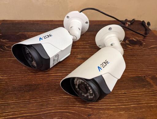 防犯カメラ、監視カメラ2台＆HDDセット。スマホ確認可。AZ-1080420
