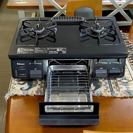 【美品‼️】パロマ 2017年製 LPガス(プロパン)用 ガステーブル 右強火/水無し片面焼きグリル 美品‼️】パロマ 2017年製 LPガス(プロパン)用 ガステーブル 右強火/水