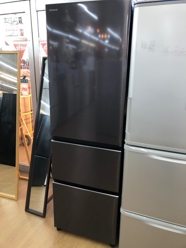 【店頭受け渡し】日立3ドア冷凍冷蔵庫　315L R-V32KV（K）形　2020年製　中古品