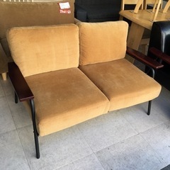 ソファ、ベージュ、レトロ 昭和レトロ ビンテージ アンティーク 2人 