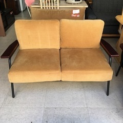 ソファ、ベージュ、レトロ 昭和レトロ ビンテージ アンティーク 2人