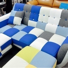 パッチワーク3Pソファー