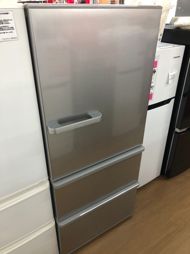 【店頭受け渡し】AQUA3ドア冷凍冷蔵庫　272L  AQR-27K（S）形　2021年製　中古品