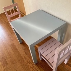 キッズテーブル　子供用　テーブル　チェア　机　勉強机　プレイテーブル - 太田市