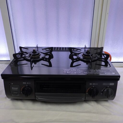 美品　高年式！2020年製　リンナイ　VH34NBKL　グリル付ガステーブル　LPガス/プロパンガス用　左強化力　安心の一カ月動作保証♪