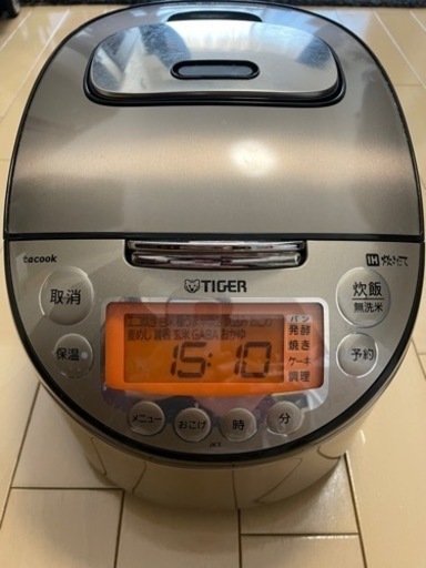【お譲り先決まりました】2018年製　TIGER IH炊飯ジャー(5.5合炊き)  JKT-J1型　【2年間使用】