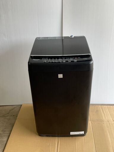 中古美品　Hisenseハイセンス　全自動洗濯機5.5Kg　HW-G55E5KK　マットブラック 横540㎜　奥行540㎜　高さ950㎜　お近くなら無料配達いたします