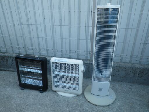 ■配達可■遠赤外線ヒーター＋電気ストーブ２台　計３台セット