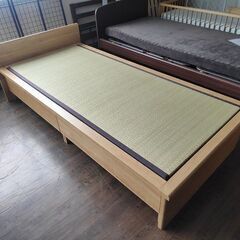 ニトリ 畳シングルベッド 引出し付き『美品中古』 【リサイクル 