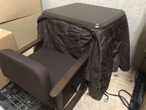 YAMAZEN 山善 一人用こたつ 椅子セット PVGA-582 正方形 2019年製