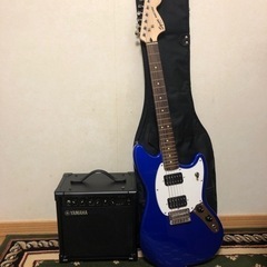 Fender エレキギターとYAMAHAアンプ