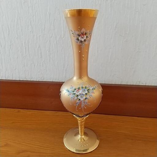 花瓶 ベネチア ムラノ作成 24金\u0026ガラス