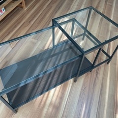 【ネット決済】IKEAガラステーブル2点セット