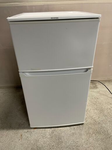 【高年式】アイリスオーヤマ 2ドア冷蔵庫 IRR-90TF-W 2018年製 通電確認済み 引取歓迎 配送OK