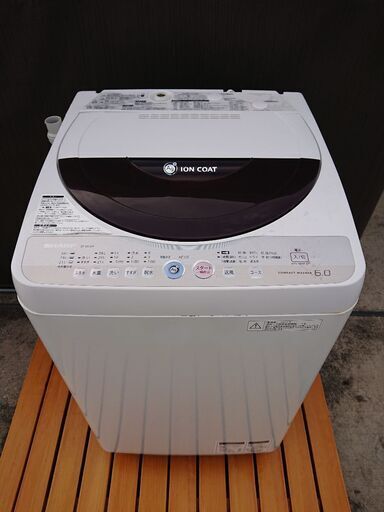 SHARP 全自動洗濯機 6kg Agイオンコート