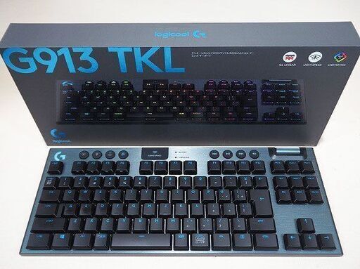 【苫小牧バナナ】Logicool/ロジクール G913 TKL ゲーミングキーボード テンキーレスLightSpeed ワイヤレス 動作品 現品限り♪