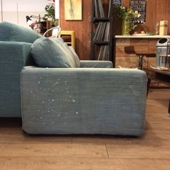 中古品 JOURNAL STANDARD ダメージデニム3Pソファ