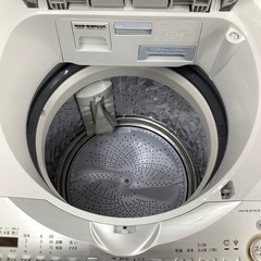安心の1年保証付！！【SHARP(シャープ)】取りに来れる方限定！縦型洗濯