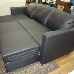 R205 NITORI 跳ね上げ カウチソファベッド、幅215cm 美品