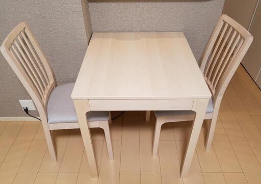 IKEA　ダイニングテーブル \u0026 椅子2脚　セット