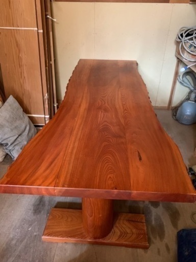欅　無垢　天然木　ダイニングテーブル