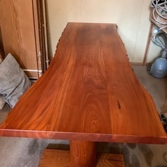 欅　無垢　天然木　ダイニングテーブル