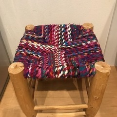 【ネット決済】編み込みチェア 裂き布 椅子 