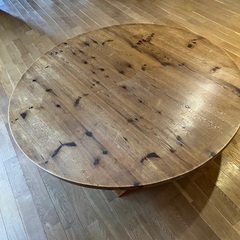 【ネット決済】杉材の丸テーブル