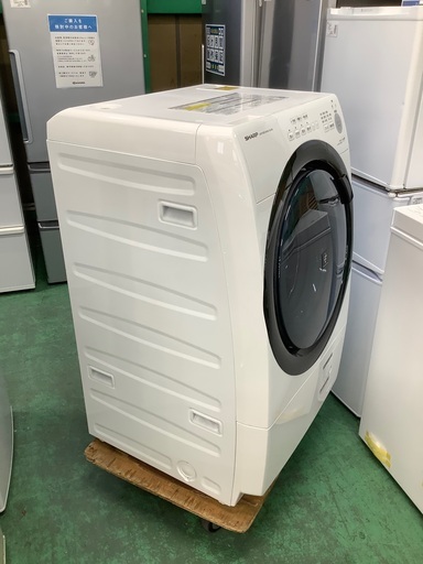 安心の1年保証付！！ SHARP　7.0kgドラム式洗濯乾燥機　ES–S7E–WL  2020年製