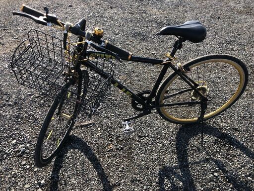 クロスバイク　MOVE LIG 28インチ ブラック×イエロー　中古　福岡県朝倉市