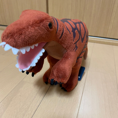 決まりました。ティラノザウルスのぬいぐるみ。福井県立恐竜博物館。