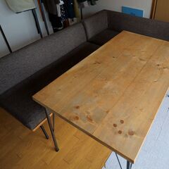 【ネット決済】アイアン　アンティーク風テーブル　120×70×70