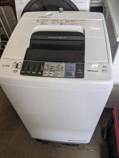 日立 HITACHI 全自動洗濯機 白い約束 NW-70A 7kg 2017年製 簡易乾燥