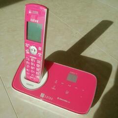 未使用品　ピンクのコードレス電話