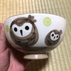 【無料】フクロウ柄のお茶碗