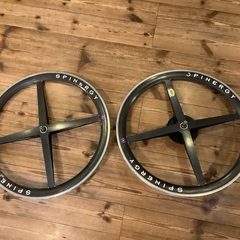 ロードバイク用ホイール(スピナジー)27インチ前後輪、スプロケット(デュラエース)9段付き