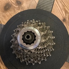 ロードバイク用ホイール(スピナジー)27インチ前後輪、スプロケット(デュラエース)9段付き