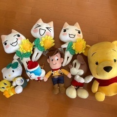 【あげます】【中古】ぬいぐるみ　ディズニー　ハローキティ他