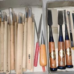 【ネット決済】木工用彫刻刀や、のみセット　本格　本職用　木彫り