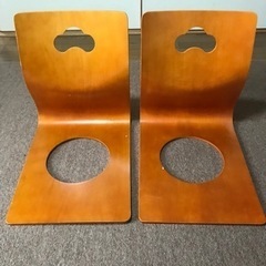 木製　座椅子　2点セット