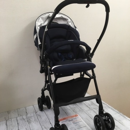 美品 コンビ メチャカルハンディオート4キャス エッグショック HF シャルムネイビー