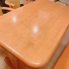 【無料】ダイニングテーブルセット（テーブル1、イス2、ベンチシート1）