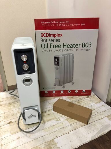 【美品　元箱有り】ほぼ未使用保証残あり ディンプレックス オイルフリーヒーター ECR B03モデル ECR12TIE ホワイト Dimplex