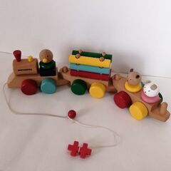 ミキハウス木製おもちゃ☆プルトーイ汽車