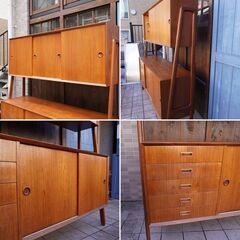 北欧デンマーク/Omann Jun社の Gunni Omann(グンニ・オマーン)デザイン Model.3 チーク材 サイドボードです。 存在感ありながら優しいフォルムのリビングボード。店舗什器にも♪CA119