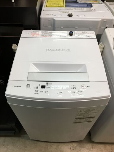 洗濯機　東芝　TOSHIBA　4.5kg　AW-45M7(W)　2019年製　クリーニング済み　堺市　石津